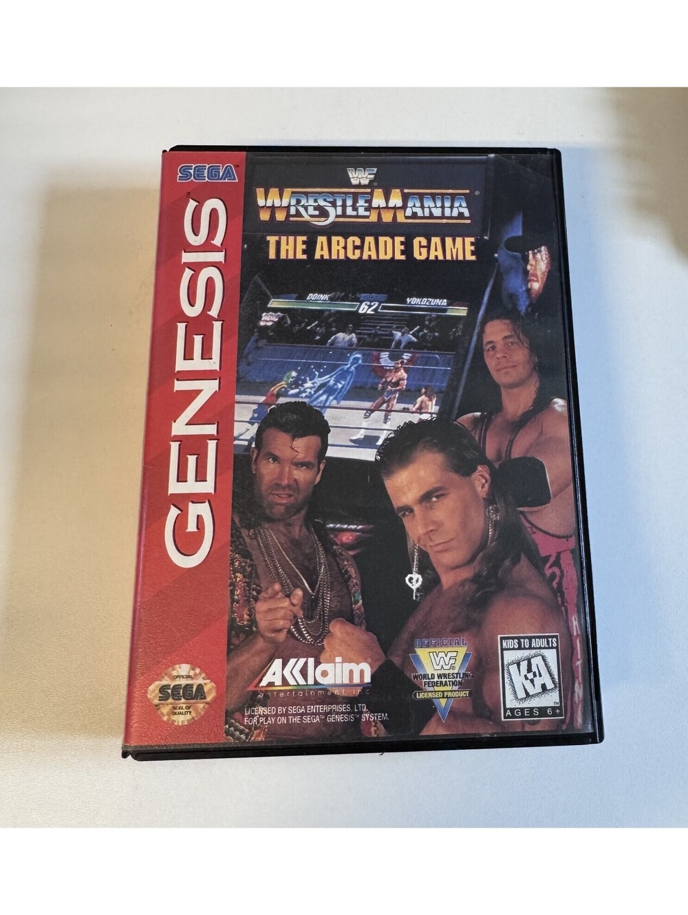 WWF WrestleMania The Arcade Game Sega Genesis Video Game CIB Complete Tested
